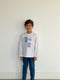 Boys summer Eid pajama set White t-shirt + Petroleum Pants